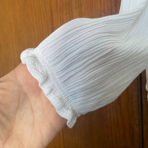 H&M White Blouse (Like-New, Size L) - Picture 5 of 6